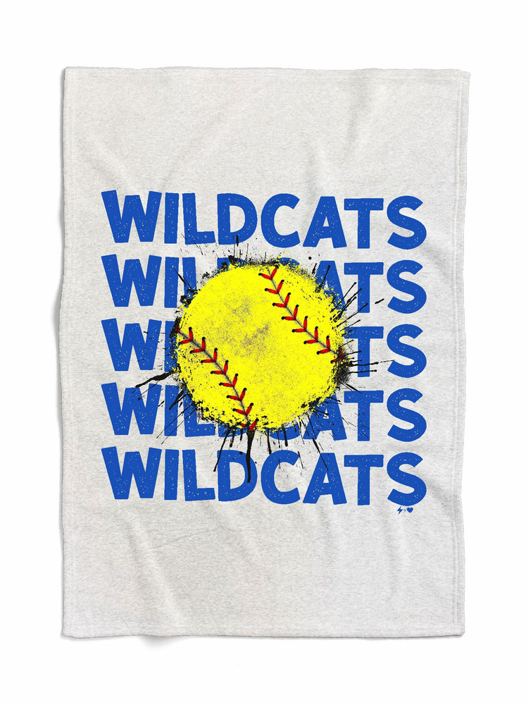 Splatter Softball Custom Sweatshirt Blanket (BLANKET1116)