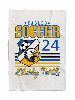 Soccer Mascot Badge Custom Sweatshirt Blanket (BLANKET1123)