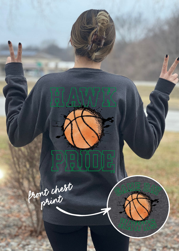 Basketball Splatter Full Back Sweatshirt (BSKTBALL1022-DTF-SS)