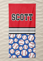 Custom Baseball Split Beach Towel (BTOWEL1072)