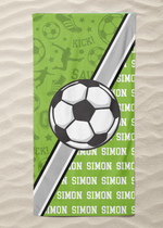 Custom Soccer Action Cross Beach Towel (BTOWEL1077)