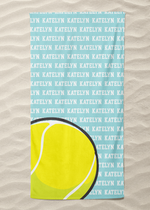 Custom Tennis Name Repeat Beach Towel (BTOWEL1079)