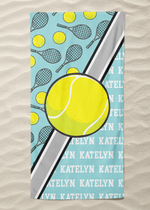 Custom Tennis Action Cross Beach Towel (BTOWEL1081)