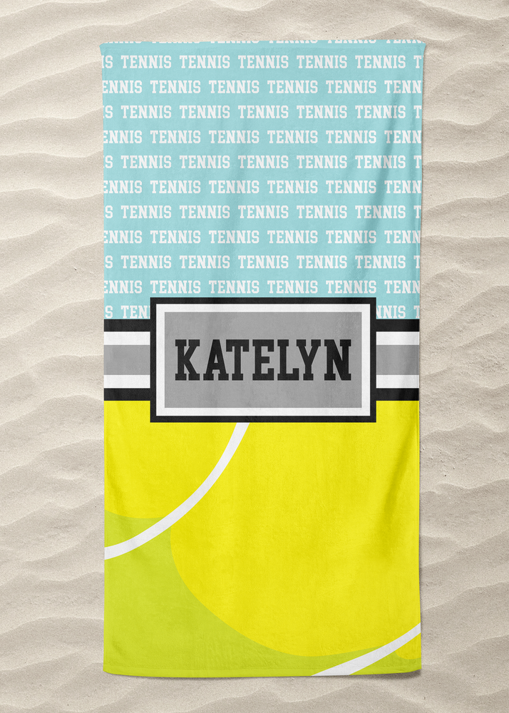 Custom Tennis Zoomed Beach Towel (BTOWEL1082)