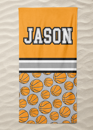 Custom Basketball Split Beach Towel (BTOWEL1084)