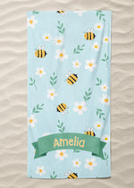 Spring Bees Custom Beach Towel (BTOWEL1112)
