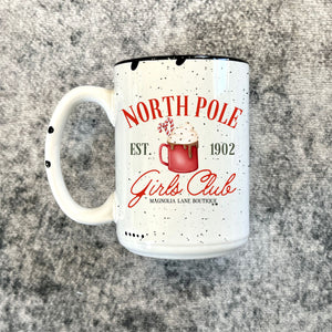 
            
                Load image into Gallery viewer, North Pole Girls Club Custom Boutique Distressed 15oz Mug (DM1009)
            
        