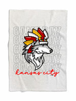 Arrowhead KC Wolf Sweatshirt Blanket (KCBLANKET1024)