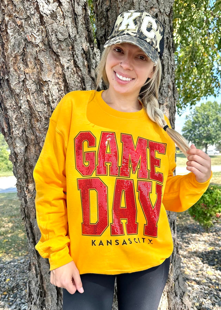 Game Day Kansas City Spangle Sweatshirt (KCFB1076-DTG-SS)