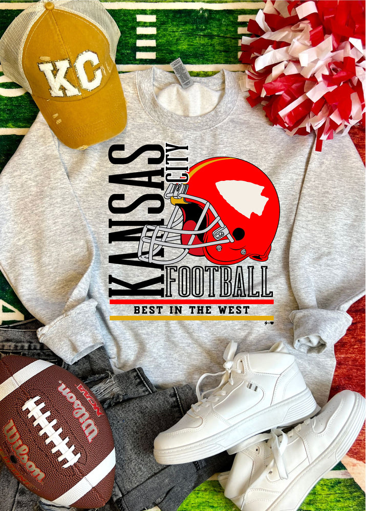 Retro Best in the West KC Sweatshirt- (KCFB1209-DTG-SS)
