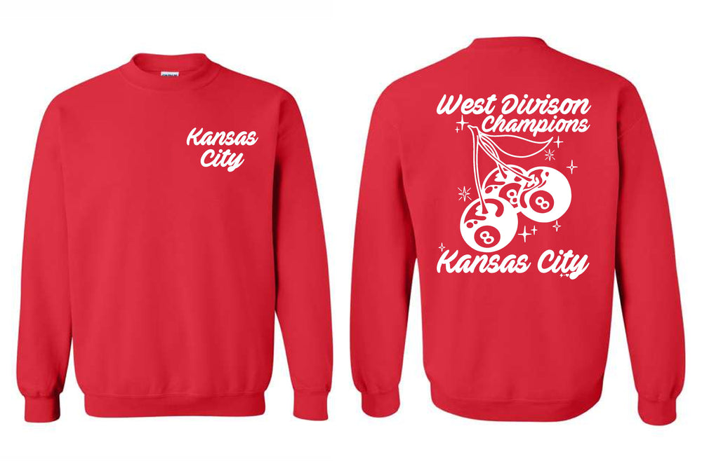 Kansas City Cherry 8 Ball Sweatshirt- (KCFB1210-DTF-SS)