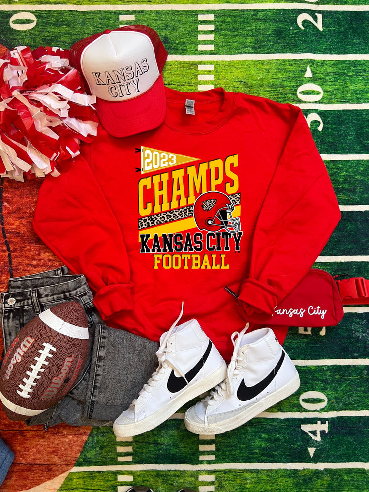 2023 Pennant Champions Kansas City LEO Sweatshirt (KCFB1226-DTF-SS)
