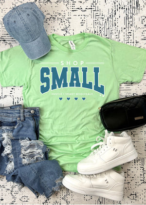 
            
                Load image into Gallery viewer, Varsity Custom Boutique Shop Small Mint Tee (LOGO1010-DTF-TEE)
            
        