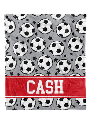
            
                Load image into Gallery viewer, Allstar Soccer Custom Minky Blanket (MINKY1239)
            
        