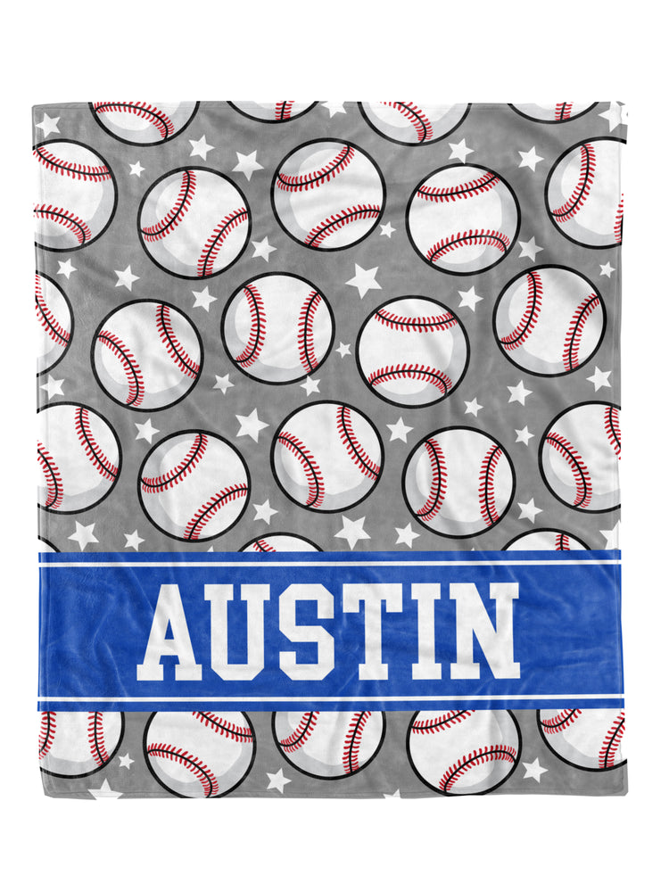 Allstar Baseball Custom Minky Blanket (MINKY1243)