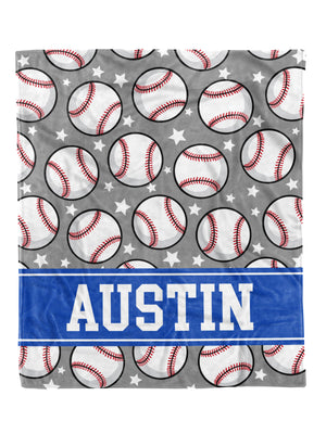 
            
                Load image into Gallery viewer, Allstar Baseball Custom Minky Blanket (MINKY1243)
            
        