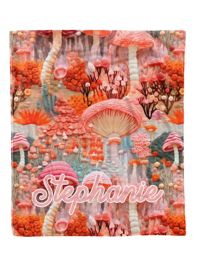 Mushroom Forest Custom Minky Blanket (MINKY1309)