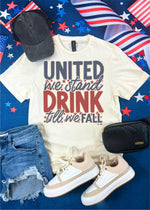United we Stand Drink till we Fall Graphic Tee (USA1022-DTG-TEE)
