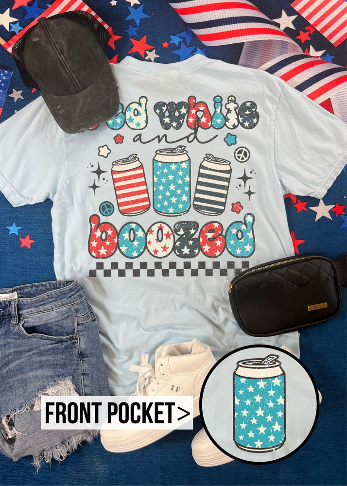 Red White and Boozed Pocket Tee (USA1023-DTG-PTEE)