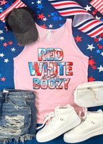 Tie Dye Red White and Boozy Graphic Tank (USA1024-DTG-TANK)