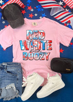 Tie Dye Red White and Boozy Graphic Tee (USA1024-DTG-TEE)