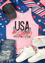 Floral USA Graphic Tank (USA1033-DTG-TANK)