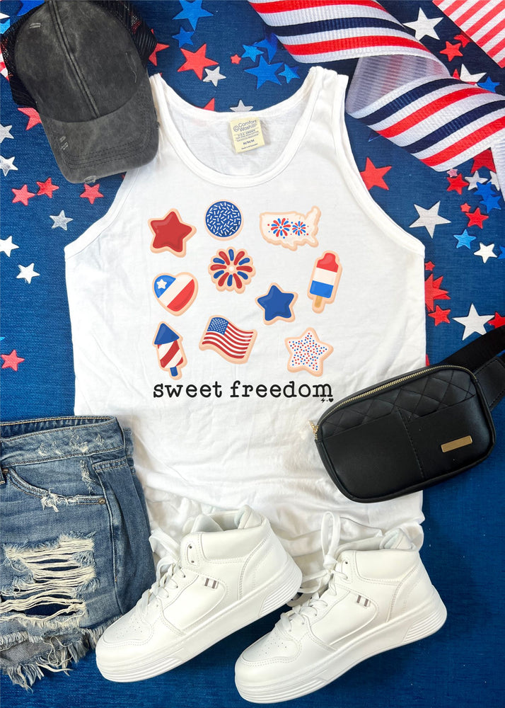 Sweet Freedom Graphic Tank (USA1034-DTG-TANK)