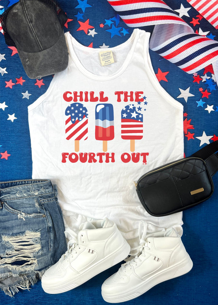 Chill the Fourth Out Graphic Tank (USA1035-DTG-TANK)
