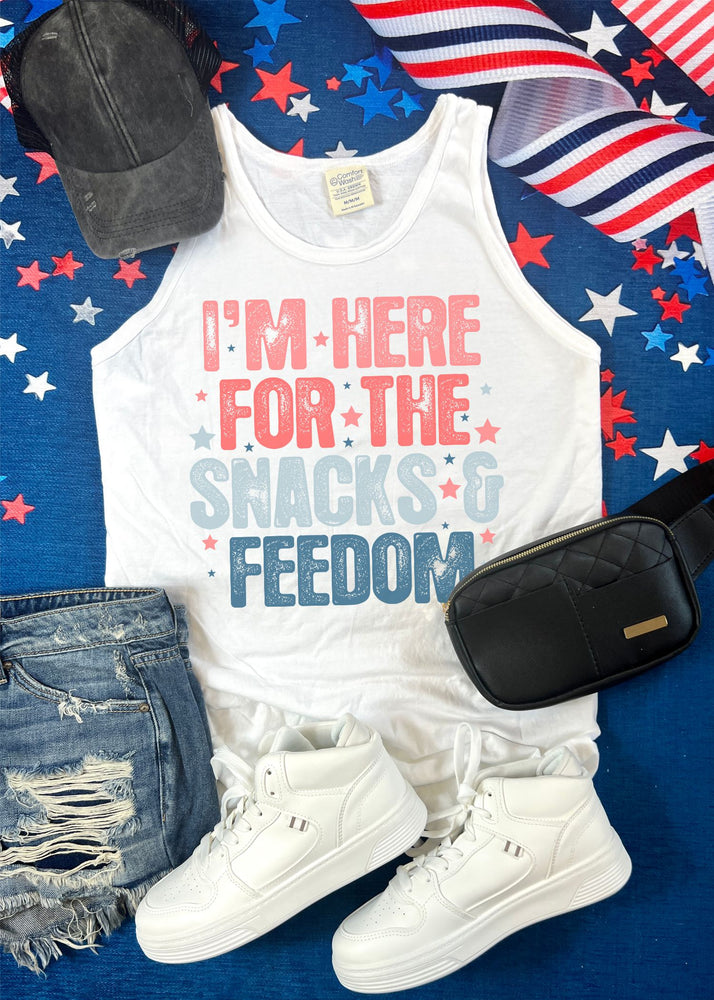 Here for the Snacks Graphic Tank (USA1042-DTG-TANK)