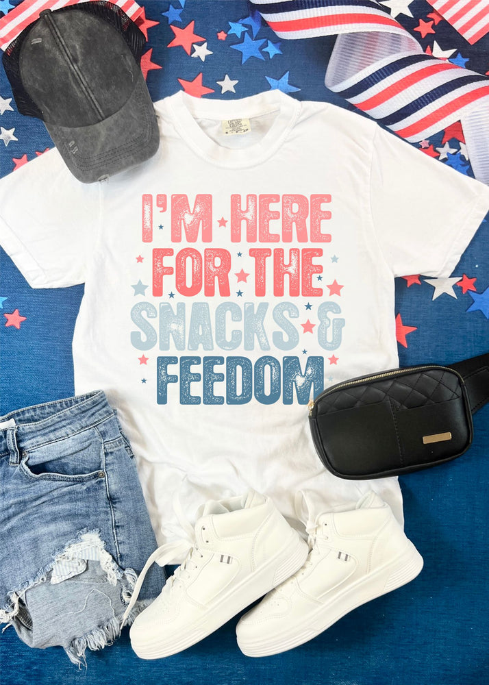 Here for the Snacks Graphic Tee  (USA1042-DTG-TEE)