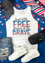 Land of the Free Graphic Tank (USA1045-DTG-TANK)