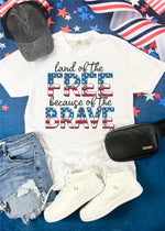 Land of the Free Graphic Tee (USA1045-DTG-TEE)