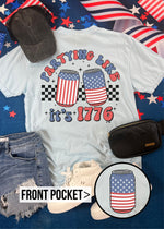Retro partly Like its 1776 Graphic Pocket Tee (USA1048-DTG-PTEE)