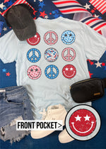Disco and Peace American Graphic Pocket Tee (USA1054-DTG-PTEE)