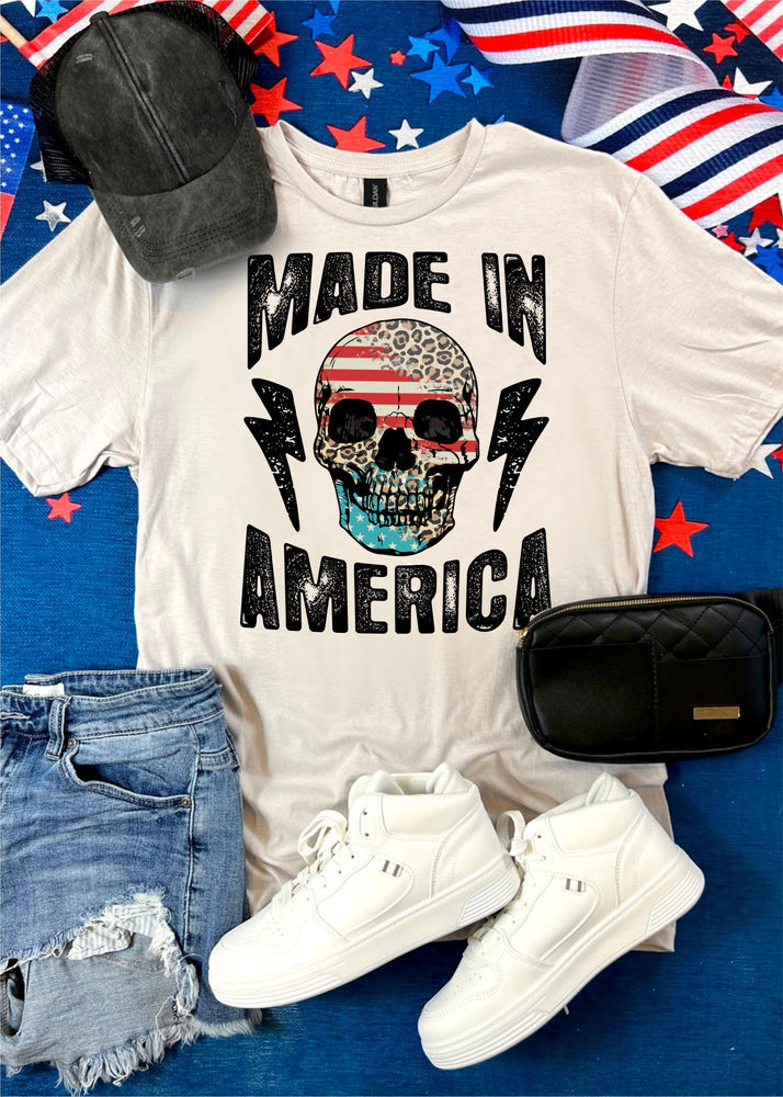 Made in America Skull Graphic Tee (USA1055-DTG-TEE)
