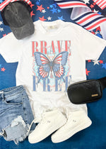 Brave and Free Graphic Tee (USA1058-DTG-TEE)