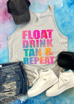 Float Drink Tan Repeat Tank (SUMMER1019- DTG-TANK)