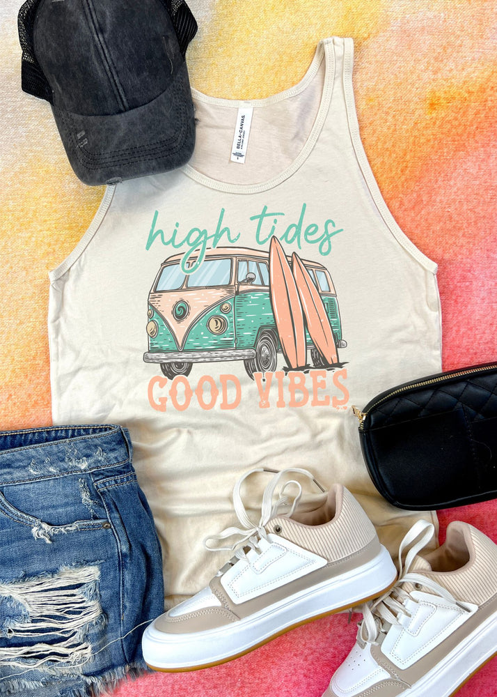 High Tides and Good Vibes Tank  (SUMMER1024- DTG-TANK)