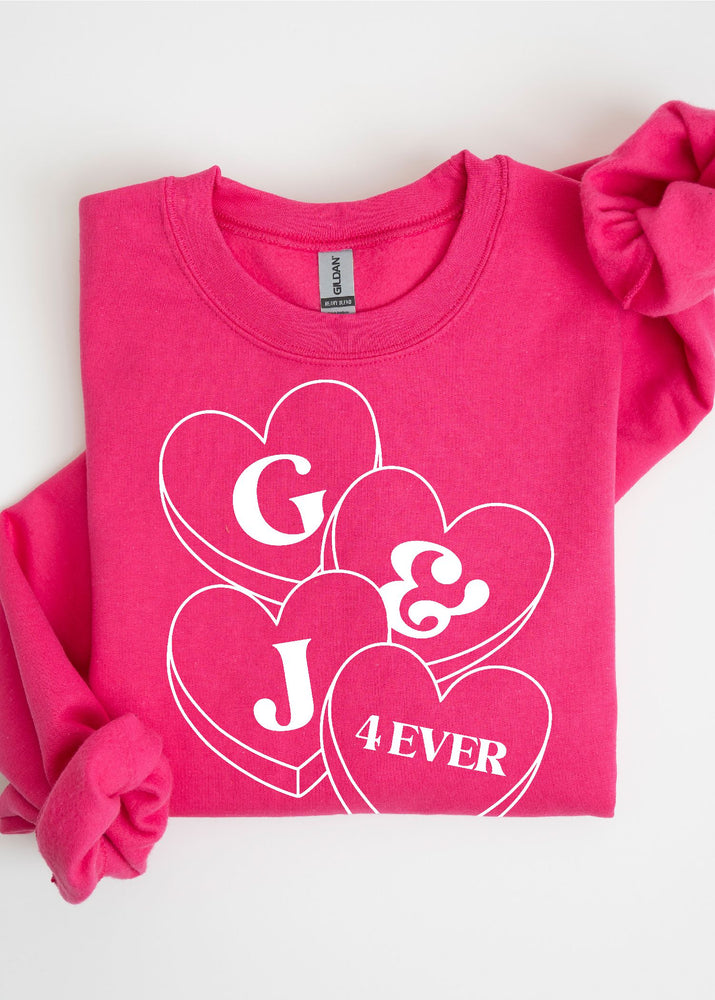 Convo Heart Initials Valentine Sweatshirt (VTINE1026-DTF-SS)