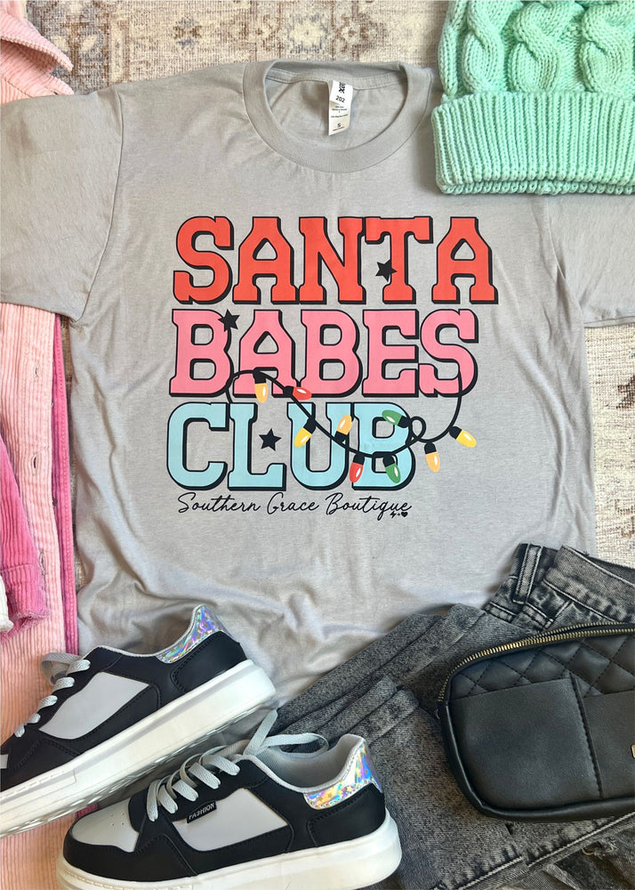 Custom Santa Babes Club Christmas Tee (XMAS1065-DTF-TEE))