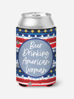 Beer Drinking American Women Can Insulator (CC1093)