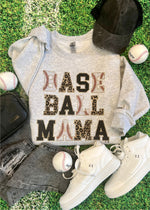Faux Patch Baseball Mama Sweatshirt (BASEBALL1008-DTG-SS)