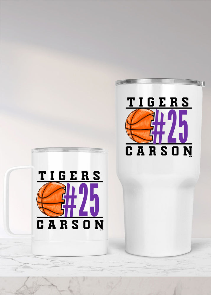 
            
                Load image into Gallery viewer, Team Player and Name Custom Basketball Metal Drinkware (BASKETBDW1001)
            
        