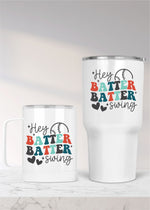 Retro Batter Batter Baseball Metal Drinkware (BBALLDW1011)