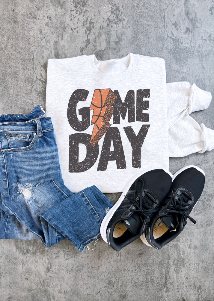 Basketball Game Day Sweatshirt (BSKTBALL1004-DTG-SS)