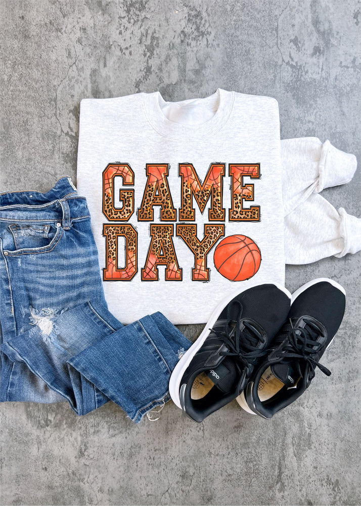 Basketball Watercolor Game Day Sweatshirt (BSKTBALL1008-DTG-SS)