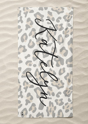 
            
                Load image into Gallery viewer, Neutral Leopard Custom Beach Towel (BTOWEL1016)
            
        