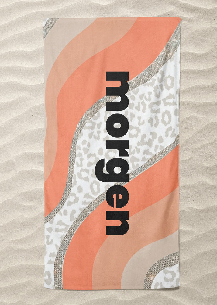 Leopard Retro Custom Beach Towel (BTOWEL1031)