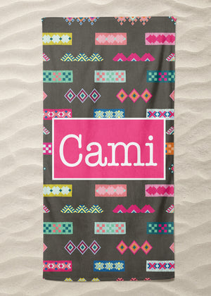 Digi Shapes Custom Beach Towel (BTOWEL1040)