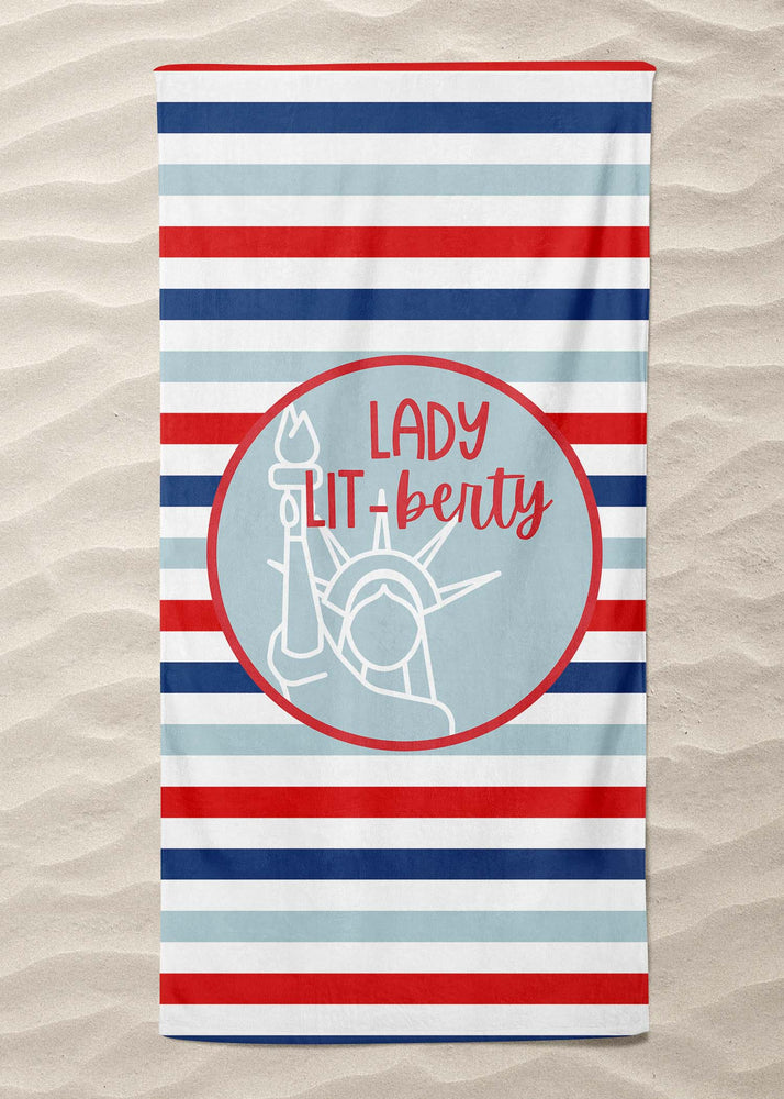 Lady Lit Berty Beach Towel (BTOWEL1049)